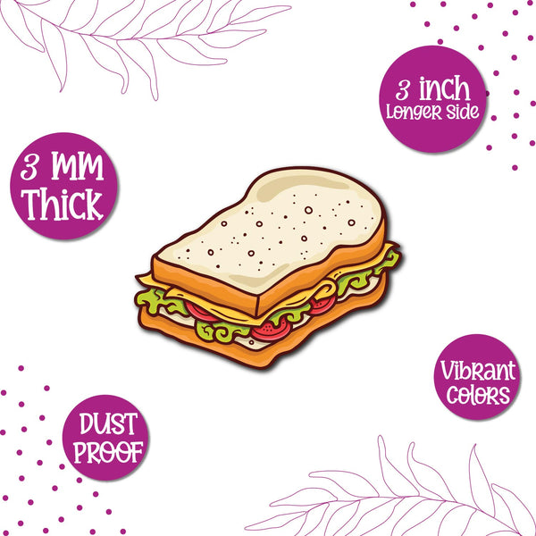 Sandwich Wooden Fridge Magnet