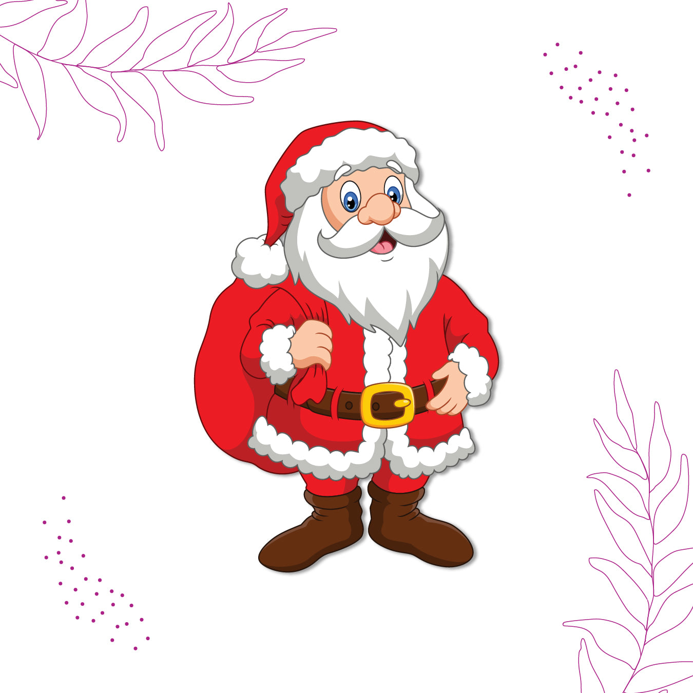 Durable laser-cut santaclause fridge magnet perfect for holiday gifts