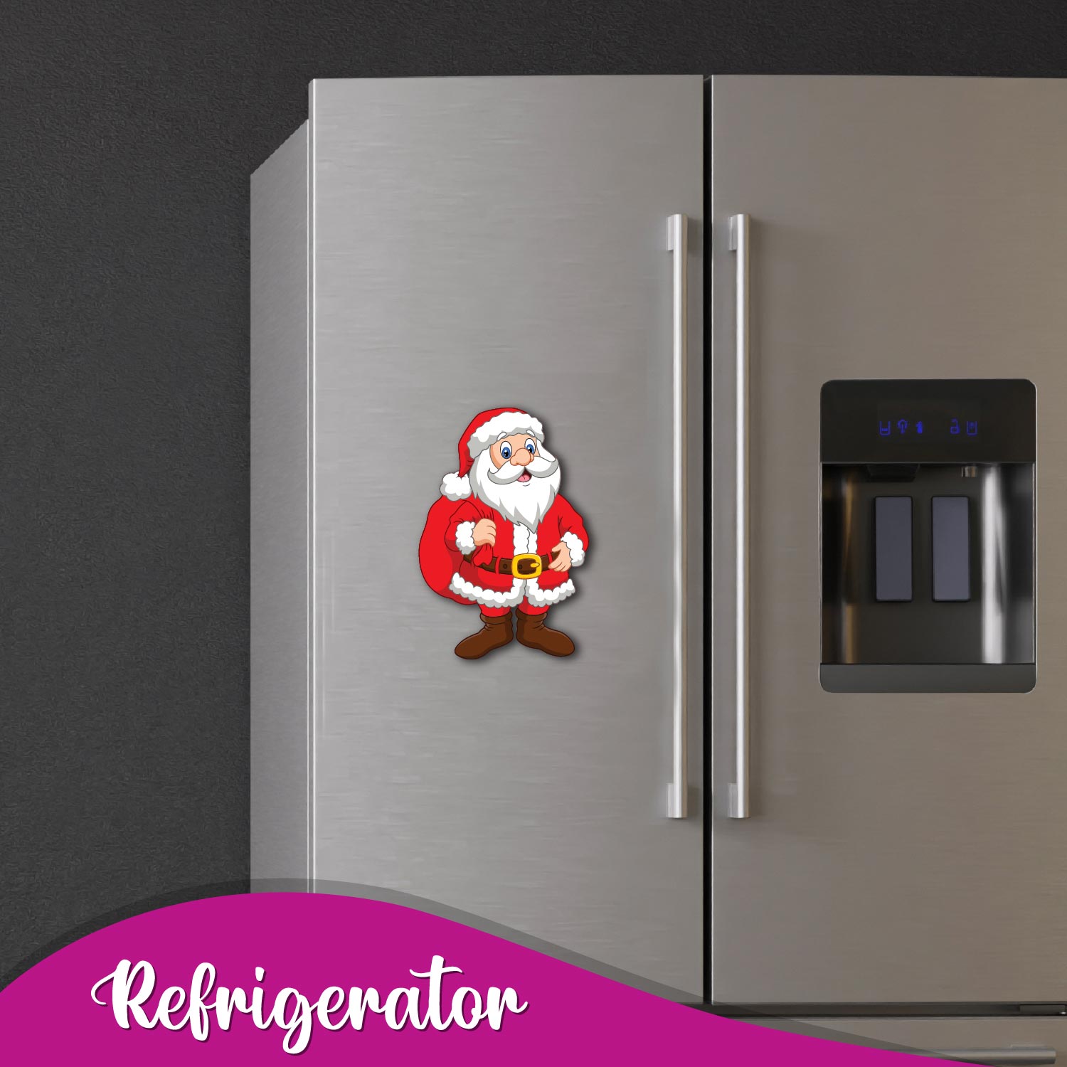 Cute and festive santaclause fridge magnet for Christmas and Easter