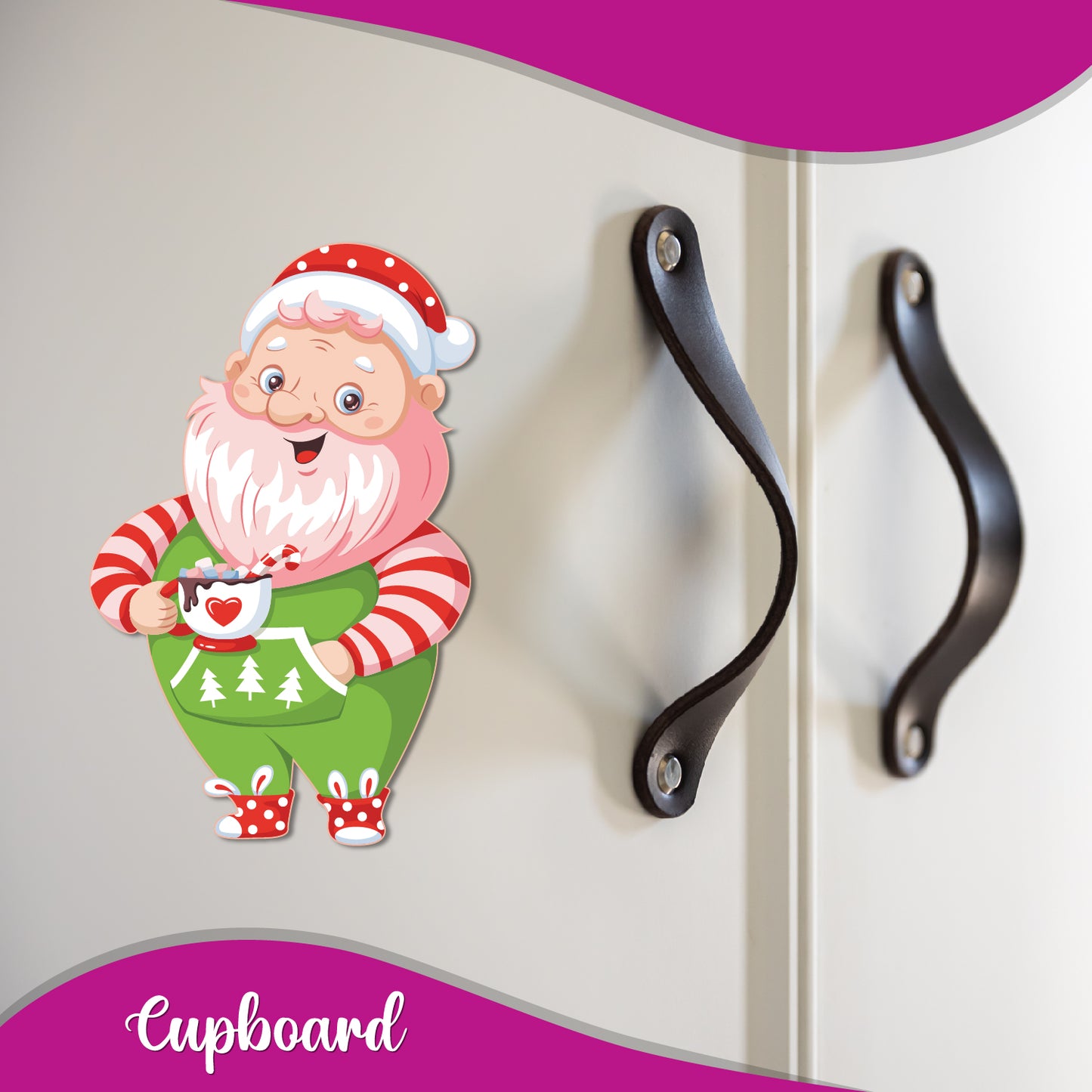 Unique santaclause drinking sweet drink fridge magnet magnet for seasonal home decoration