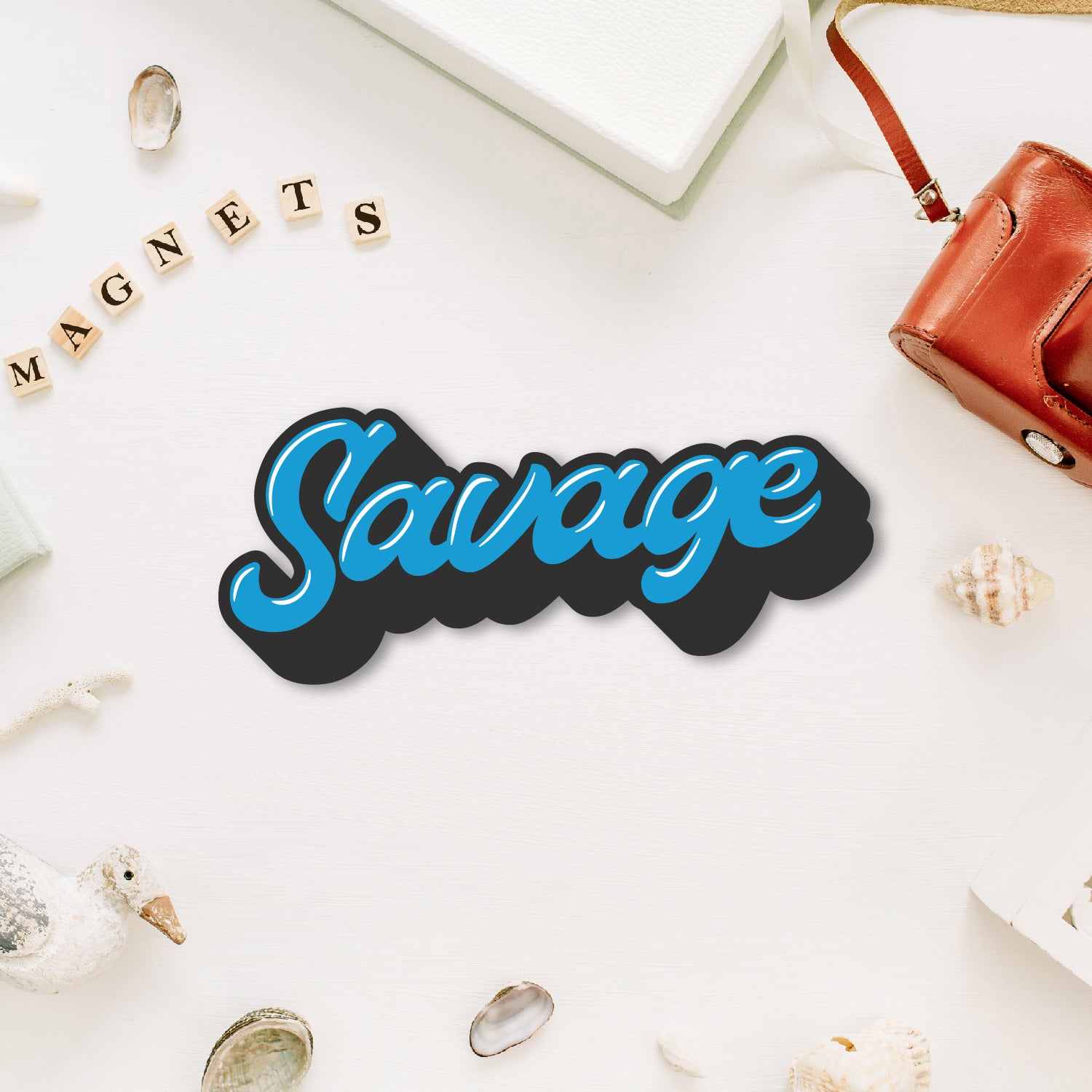 Savage Wooden Fridge Magnet