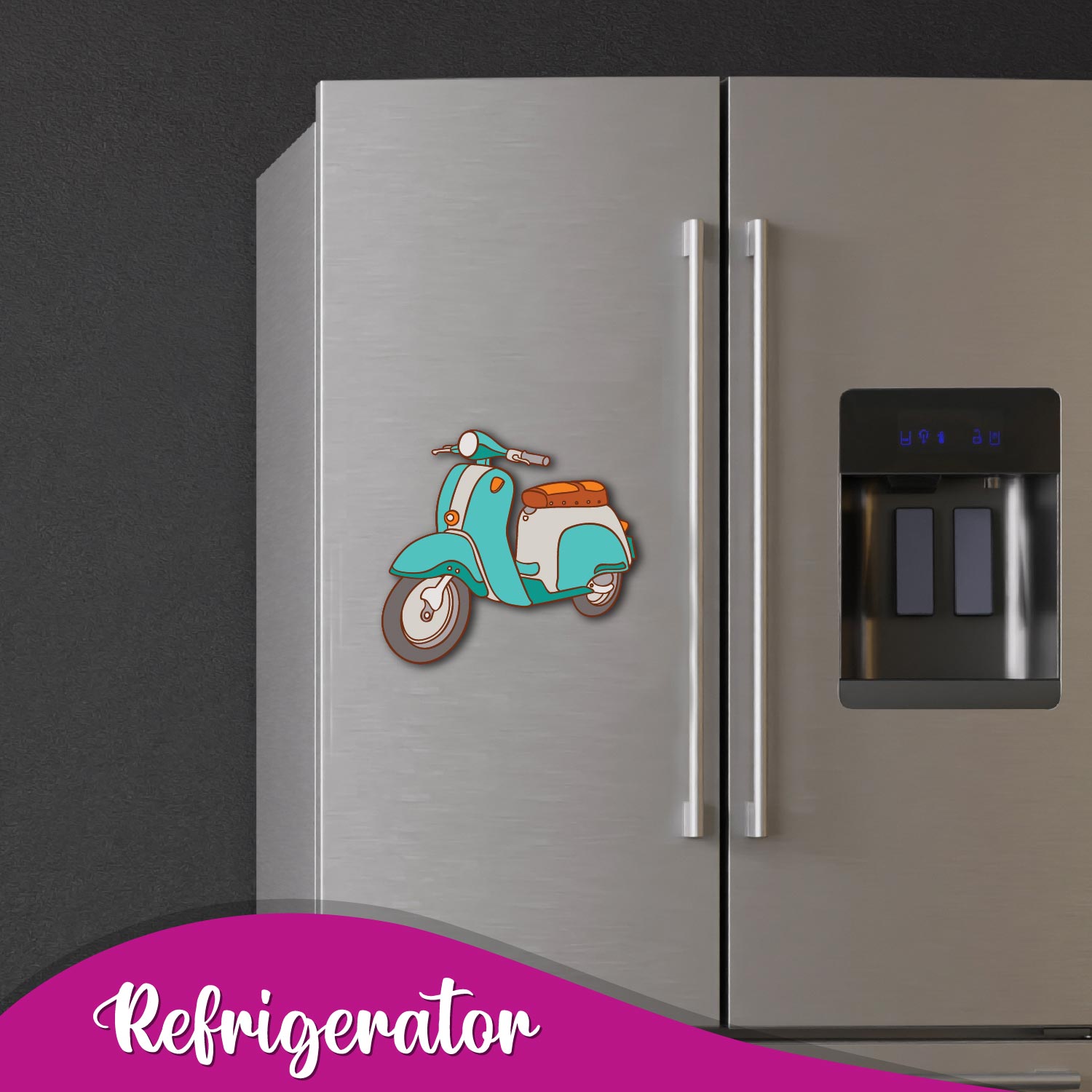 quirky Scooter collectible fridge magnet