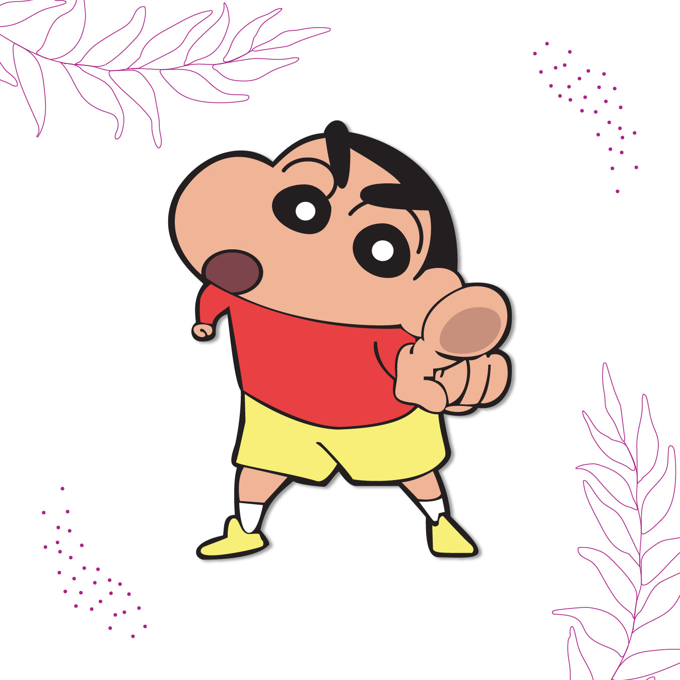 shinchan-anime-character-magnet-on-refrigerator