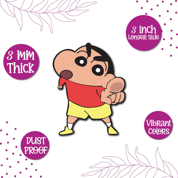 Shinchan Wooden Fridge Magnet