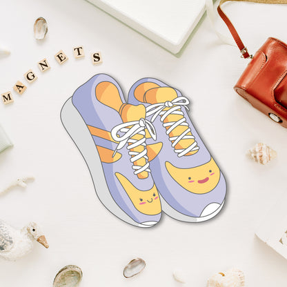 Premium wooden shoe couple fridge magnet handmade in India