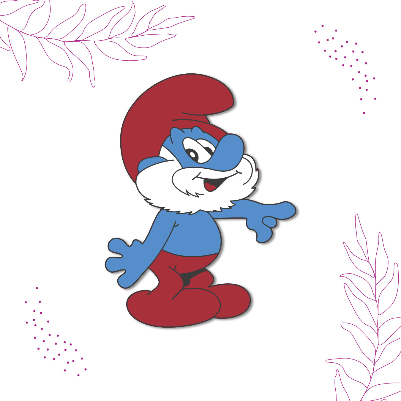 smurf-village-magnet-on-refrigerator