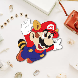 Super Mario Wooden Fridge Magnet