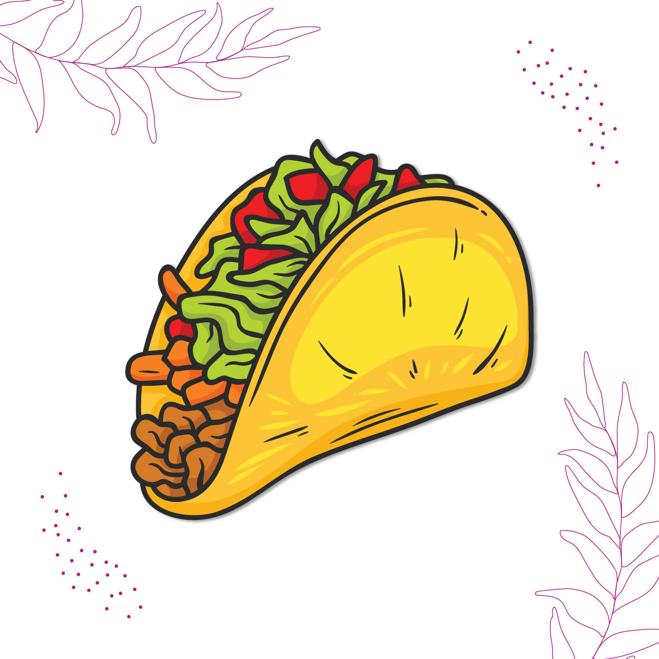 Mexican tacos fridge magnet India