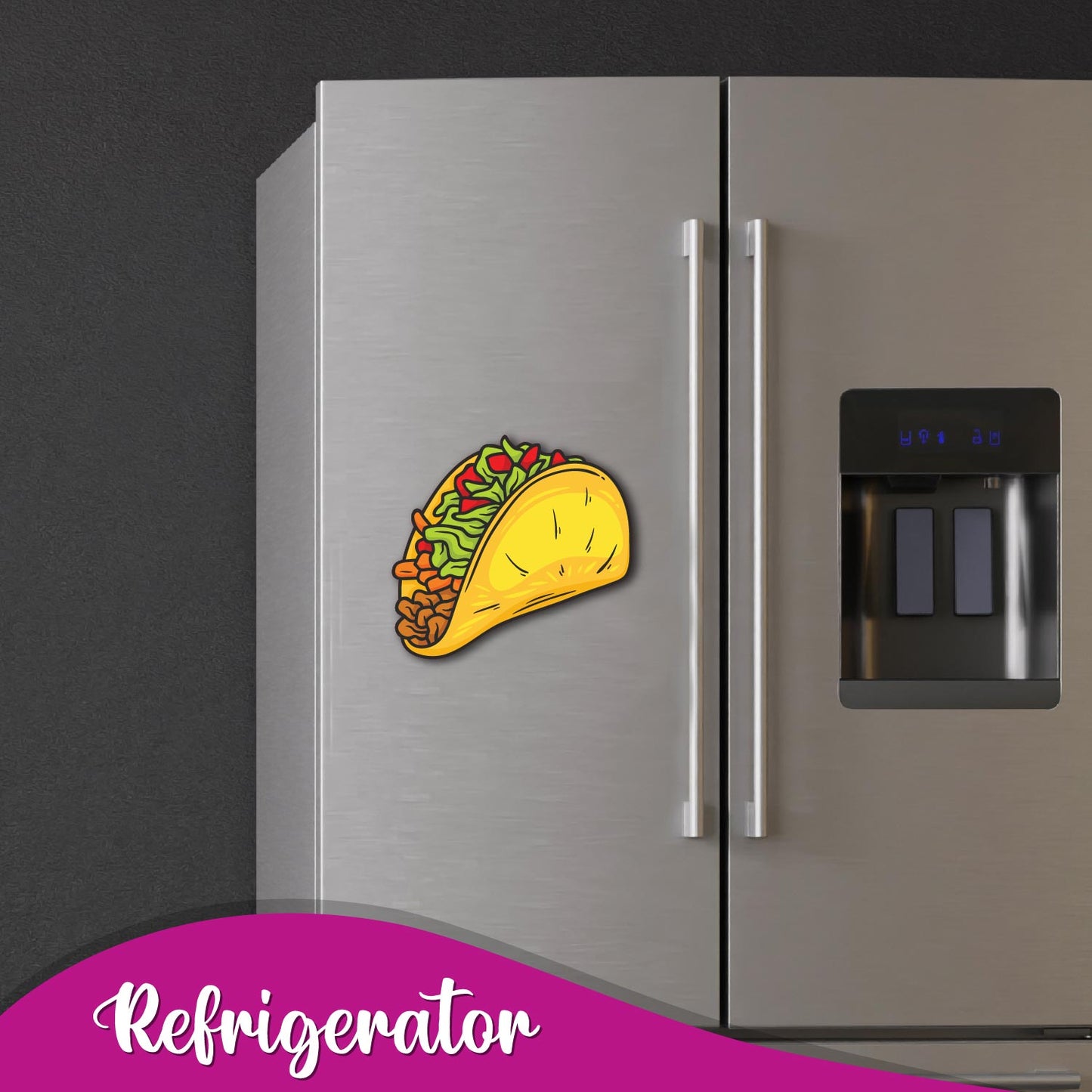 Cute tacos fridge magnet accessory