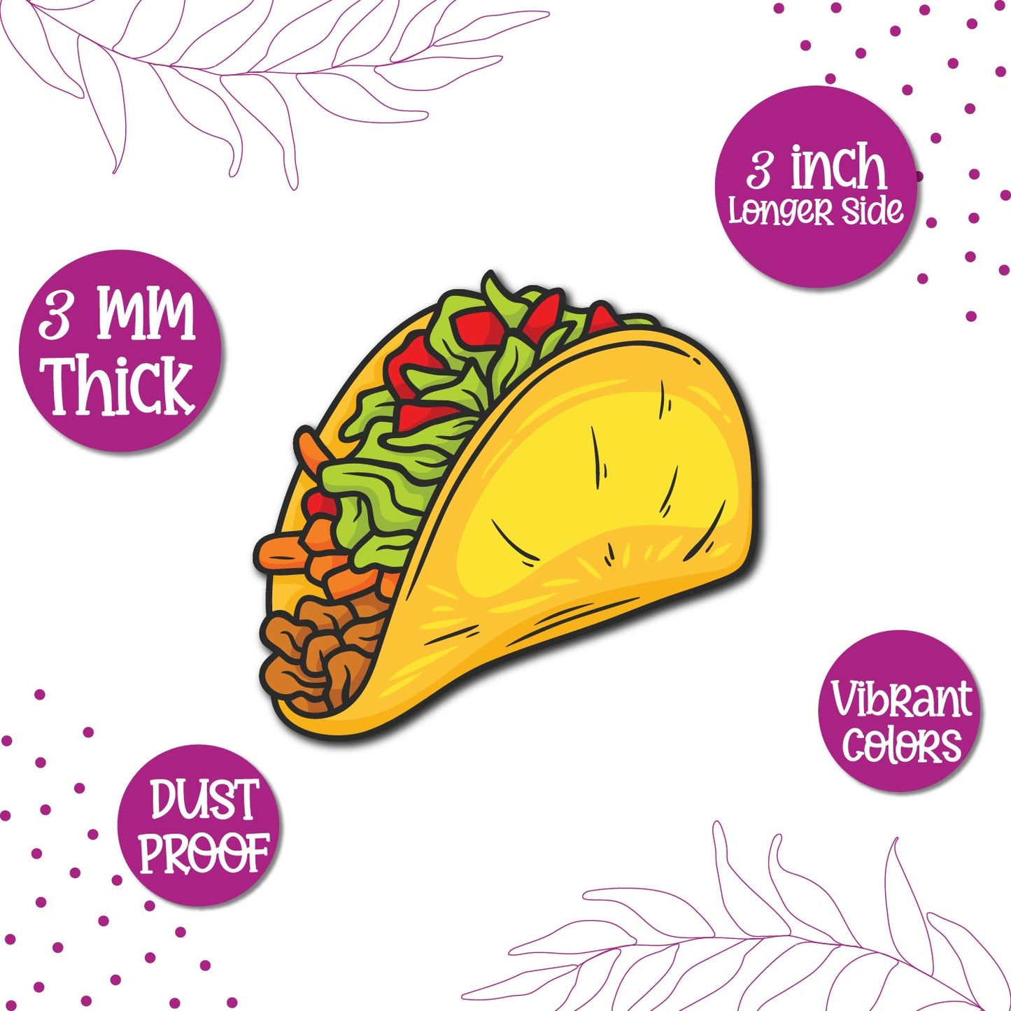 Tacos lovers quirky fridge magnet gift