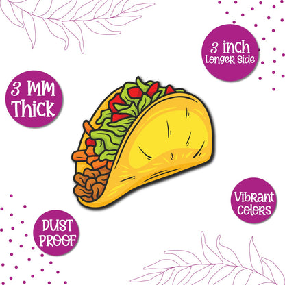 Tacos lovers quirky fridge magnet gift