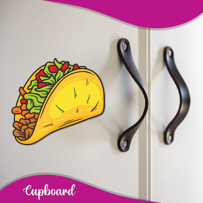 Quirky tacos food fridge magnet decor