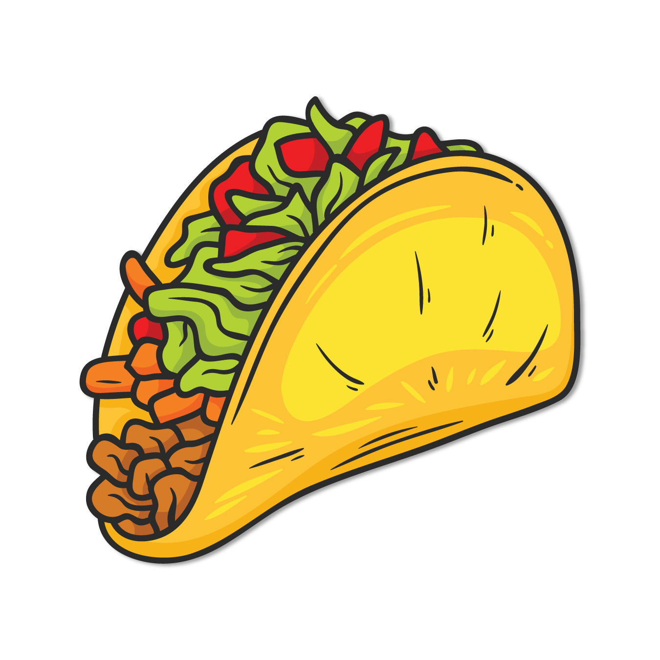 Fun taco design fridge magnet quirky