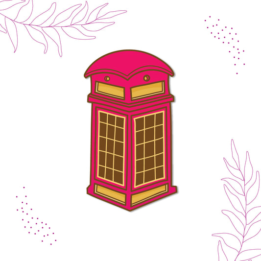 Telephone booth design fridge magnet India