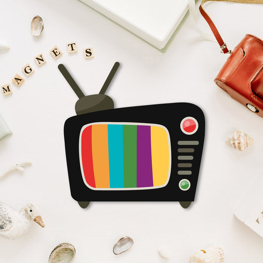 Television fridge magnet quirky decor