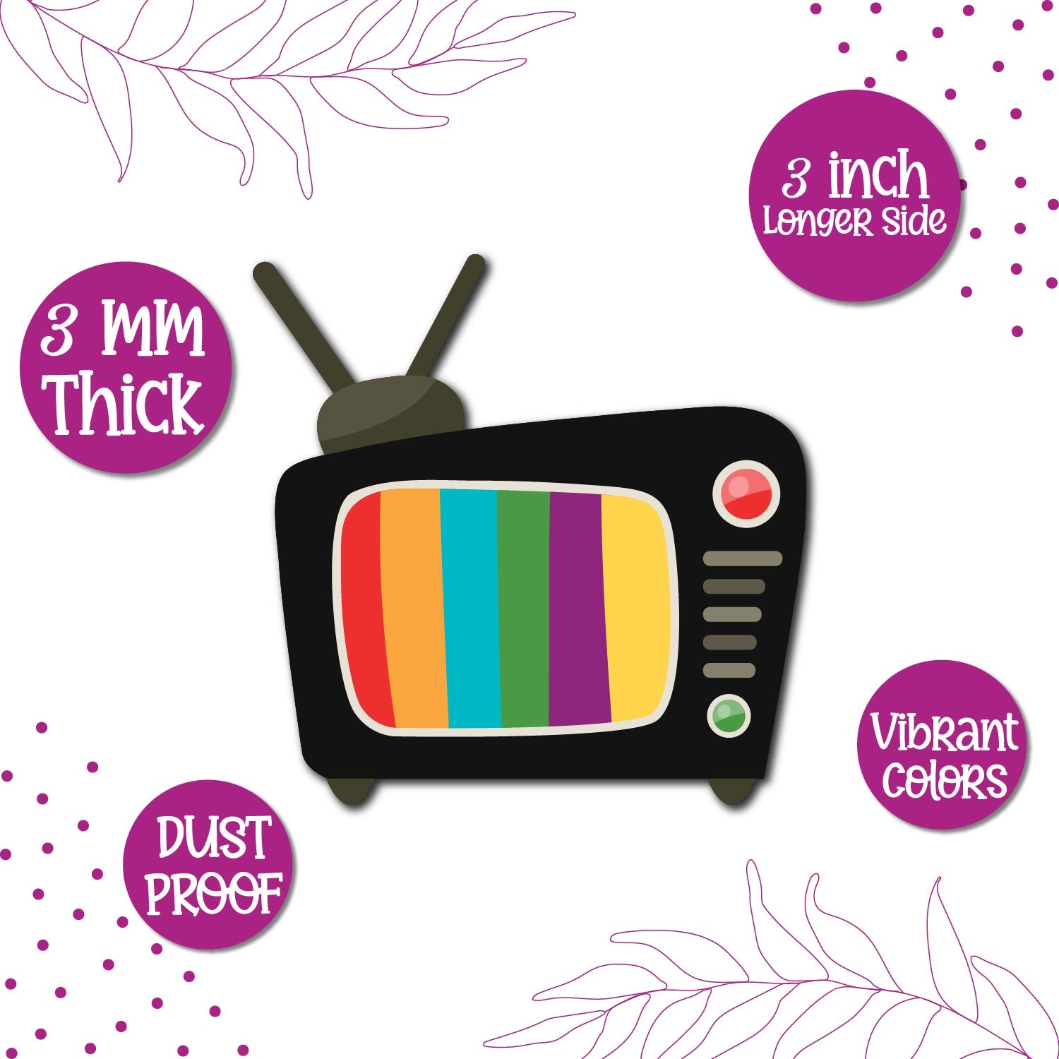 Television fridge magnet kitchen decor