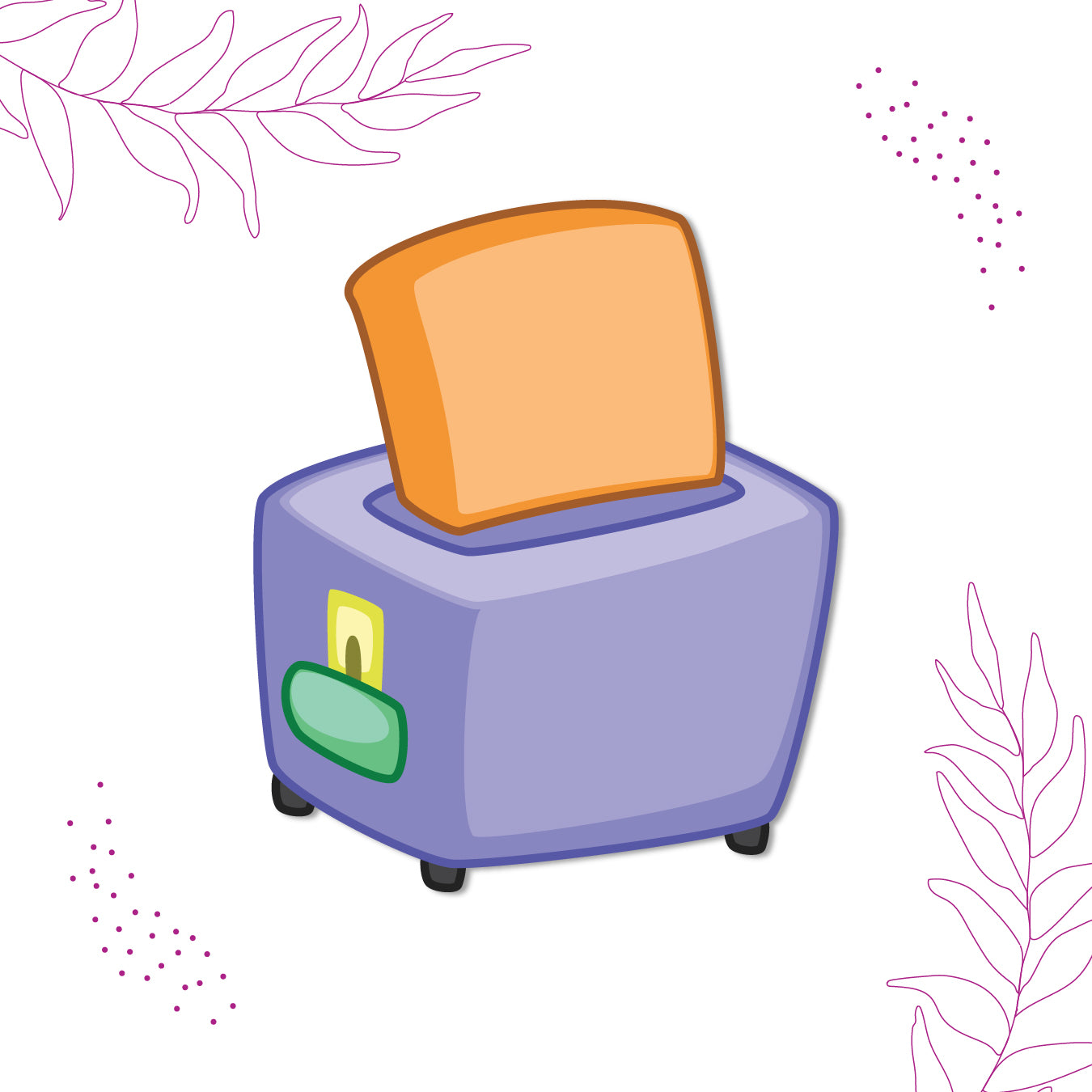 Toaster Wooden Fridge Magnet