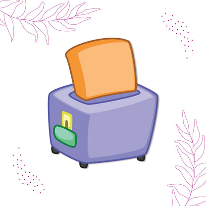 Toaster Wooden Fridge Magnet