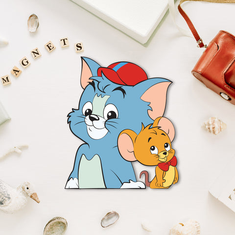 Tom & Jerry Wooden Fridge Magnet