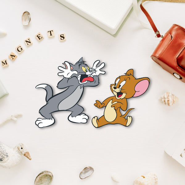 Tom & Jerry Wooden Fridge Magnet
