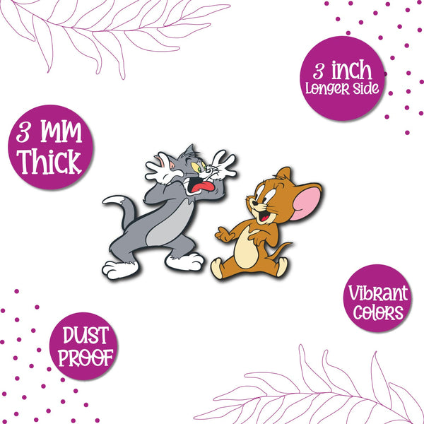 Tom & Jerry Wooden Fridge Magnet