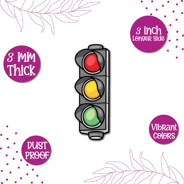 Traffic Light Wooden Fridge Magnet