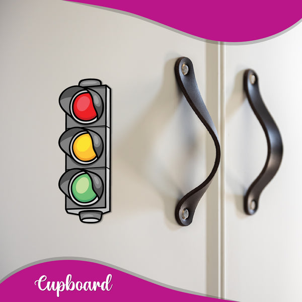 Traffic Light Wooden Fridge Magnet