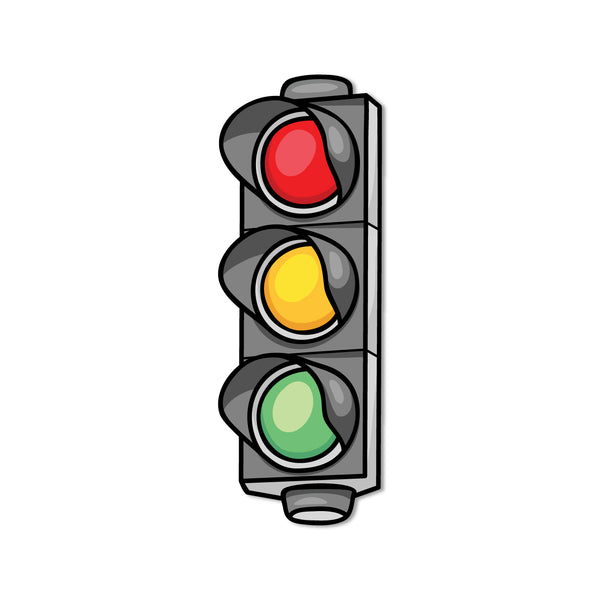 Traffic Light Wooden Fridge Magnet