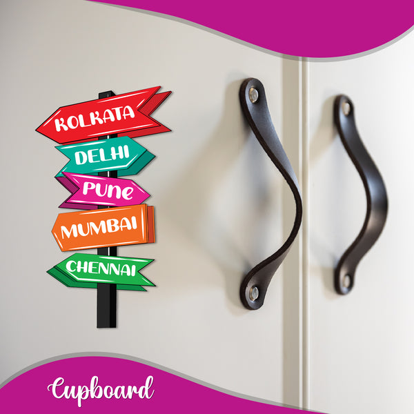 Travel Board India Wooden Fridge Magnet
