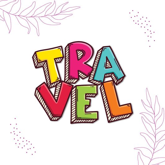 Inspirational wanderlust decorative magnet.