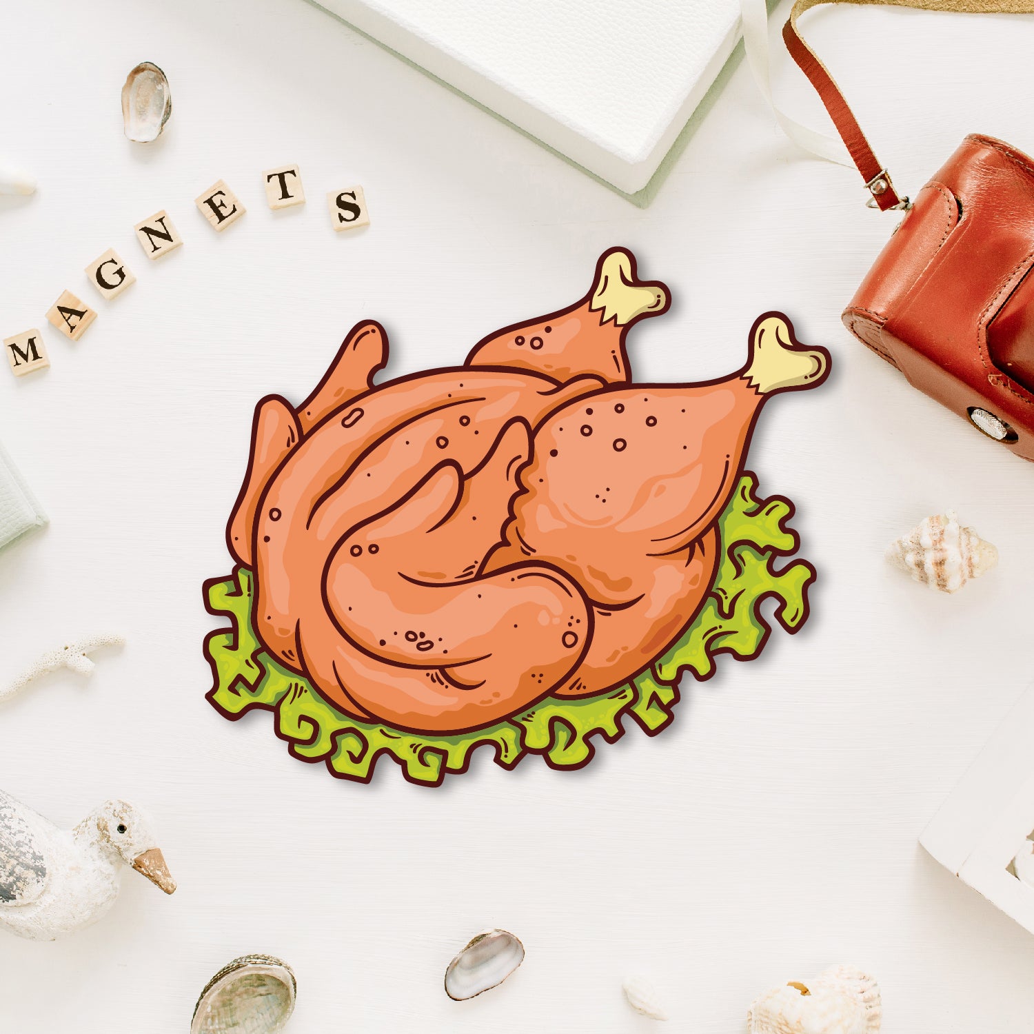 Turkey fridge magnet quirky food decor