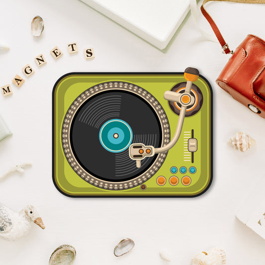 Turntable Wooden Fridge Magnet