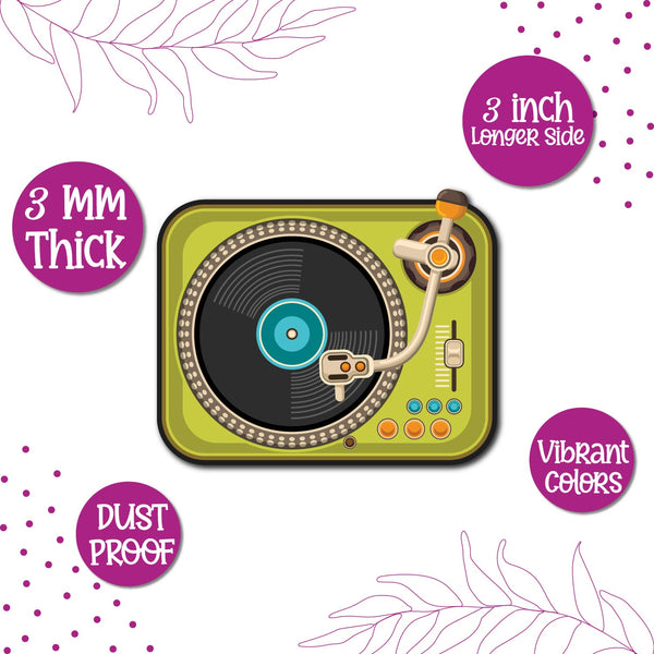 Turntable Wooden Fridge Magnet