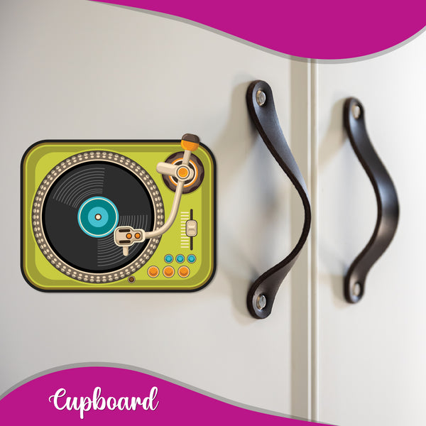 Turntable Wooden Fridge Magnet