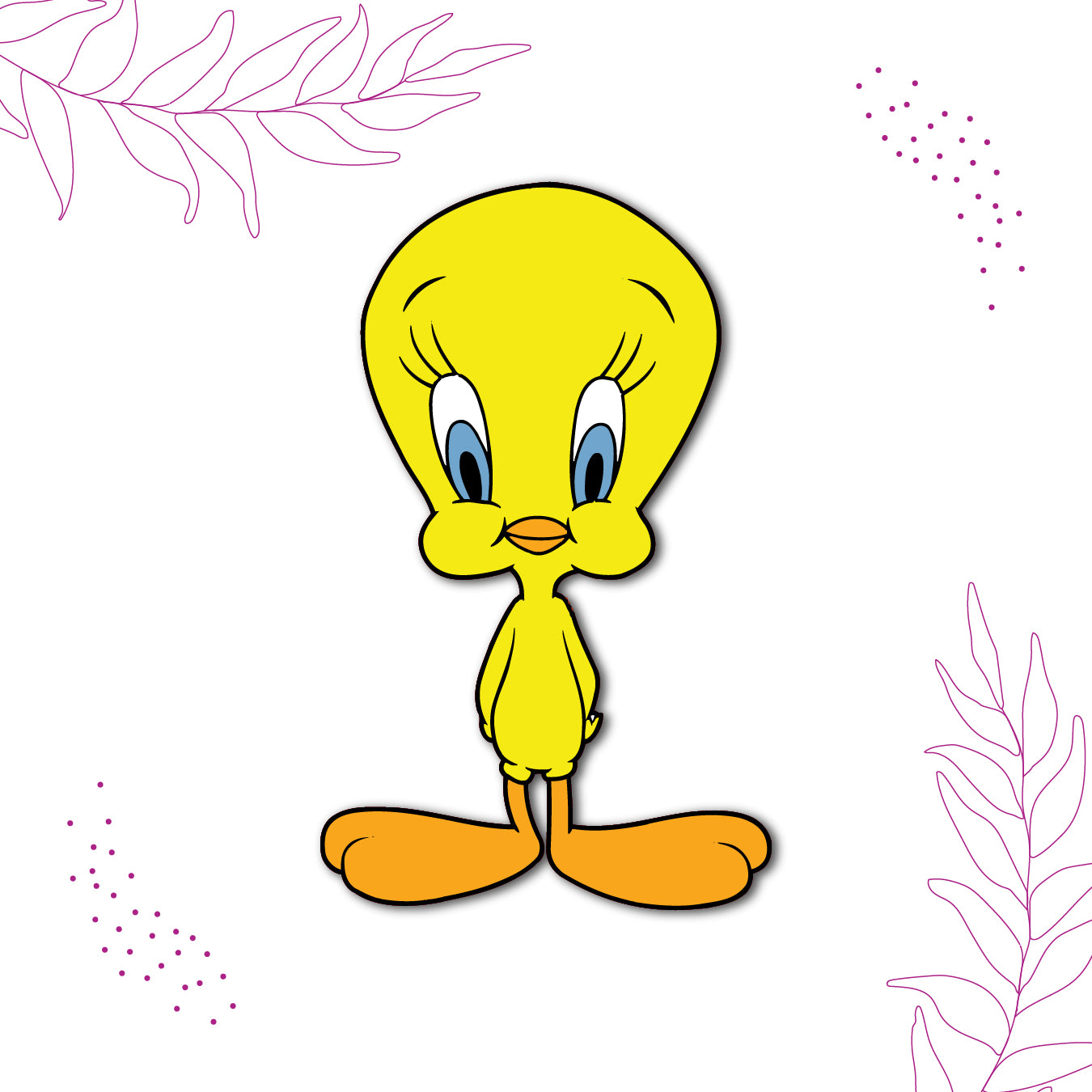 tweety-bird-cartoon-magnet-on-refrigerator