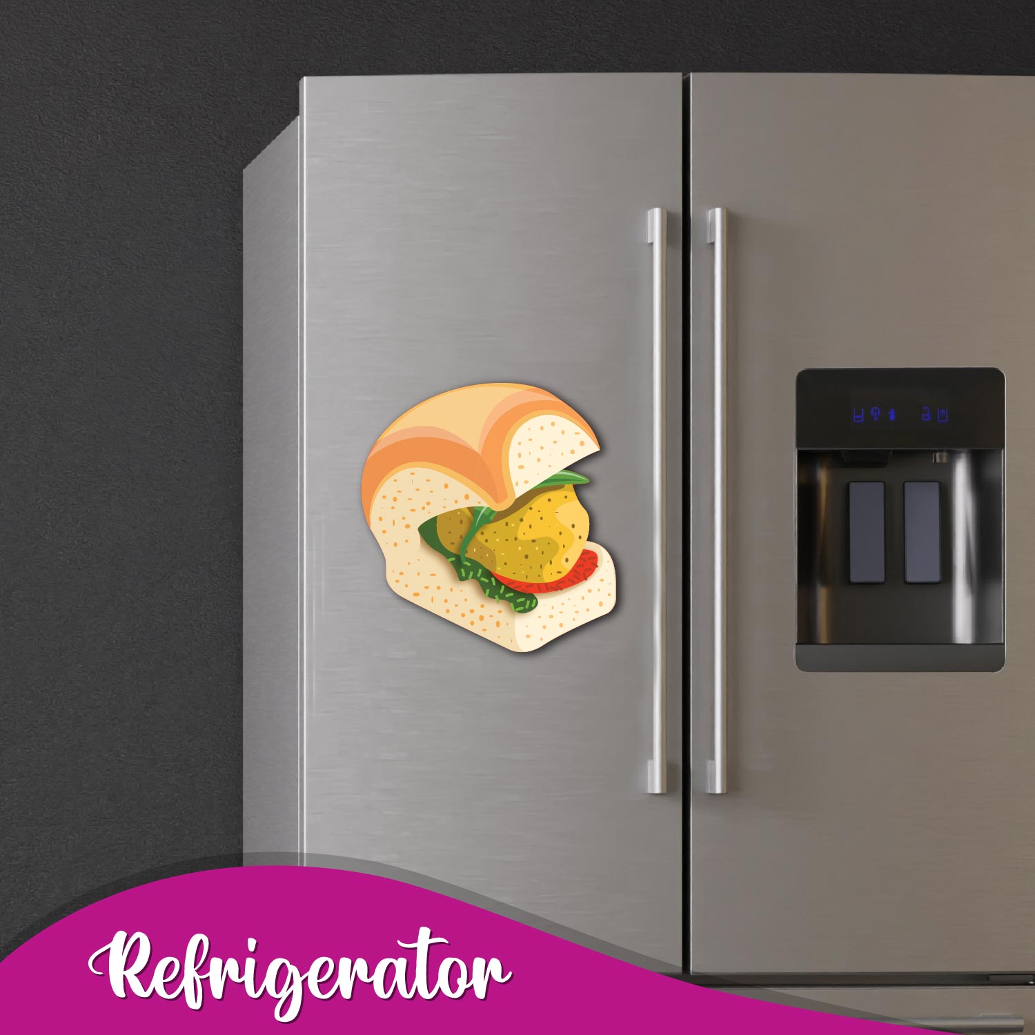 Quirky vada pav fridge decoration gift