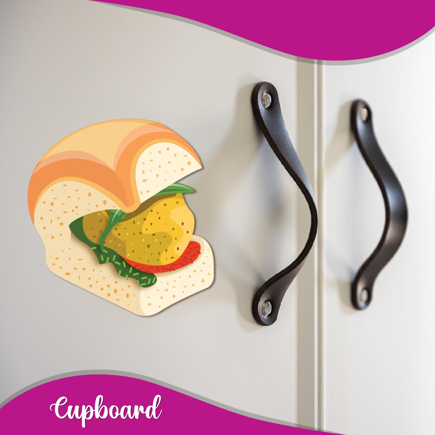 Cute vada pav fridge magnet quirky decor