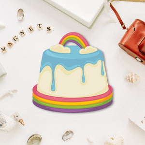 Vanilla Cake Wooden Fridge Magnet