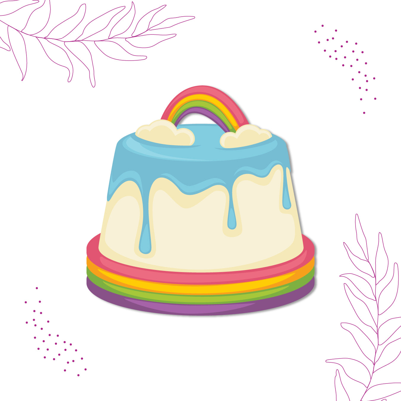 Cute vanilla cake fridge magnet India