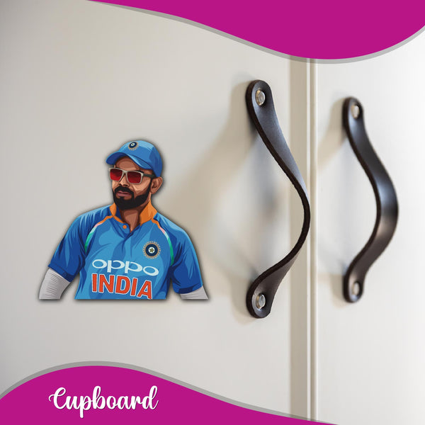 Virat Kohli Wooden Fridge Magnet