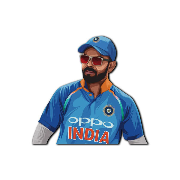 Virat Kohli Wooden Fridge Magnet