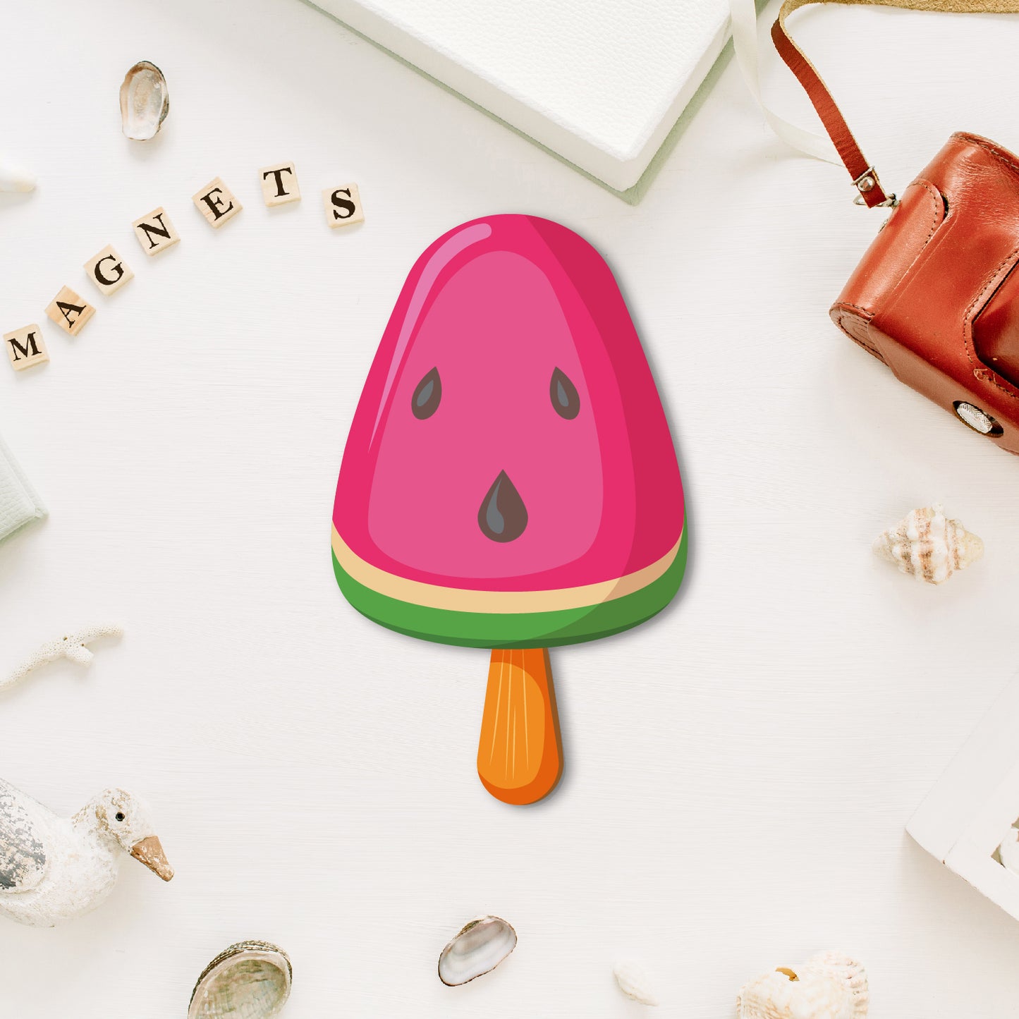 Watermelon ice cream fridge magnet quirky decor