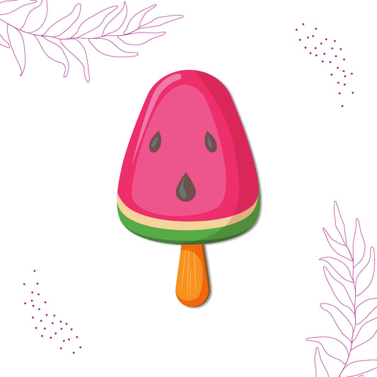 Cute watermelon ice cream fridge magnet