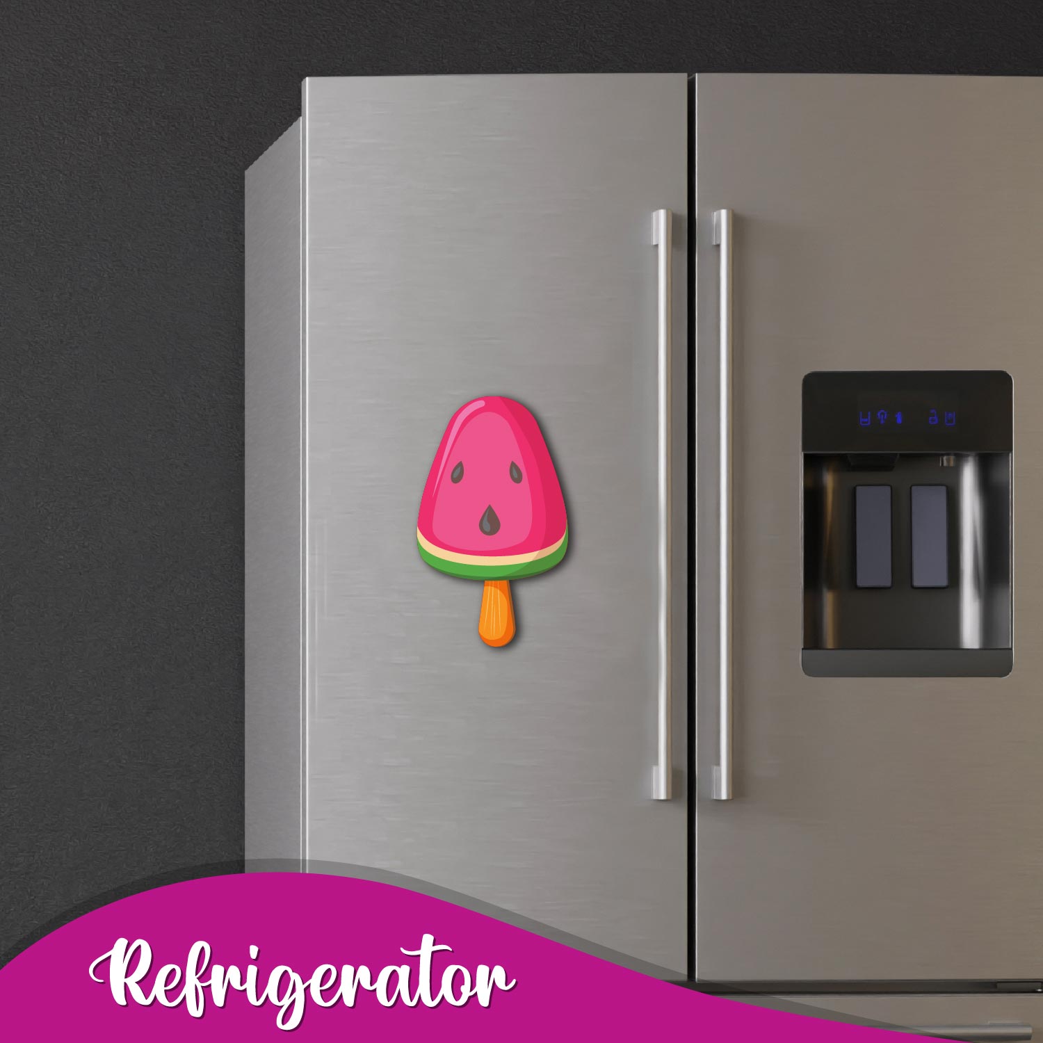Quirky watermelon ice cream fridge accessory