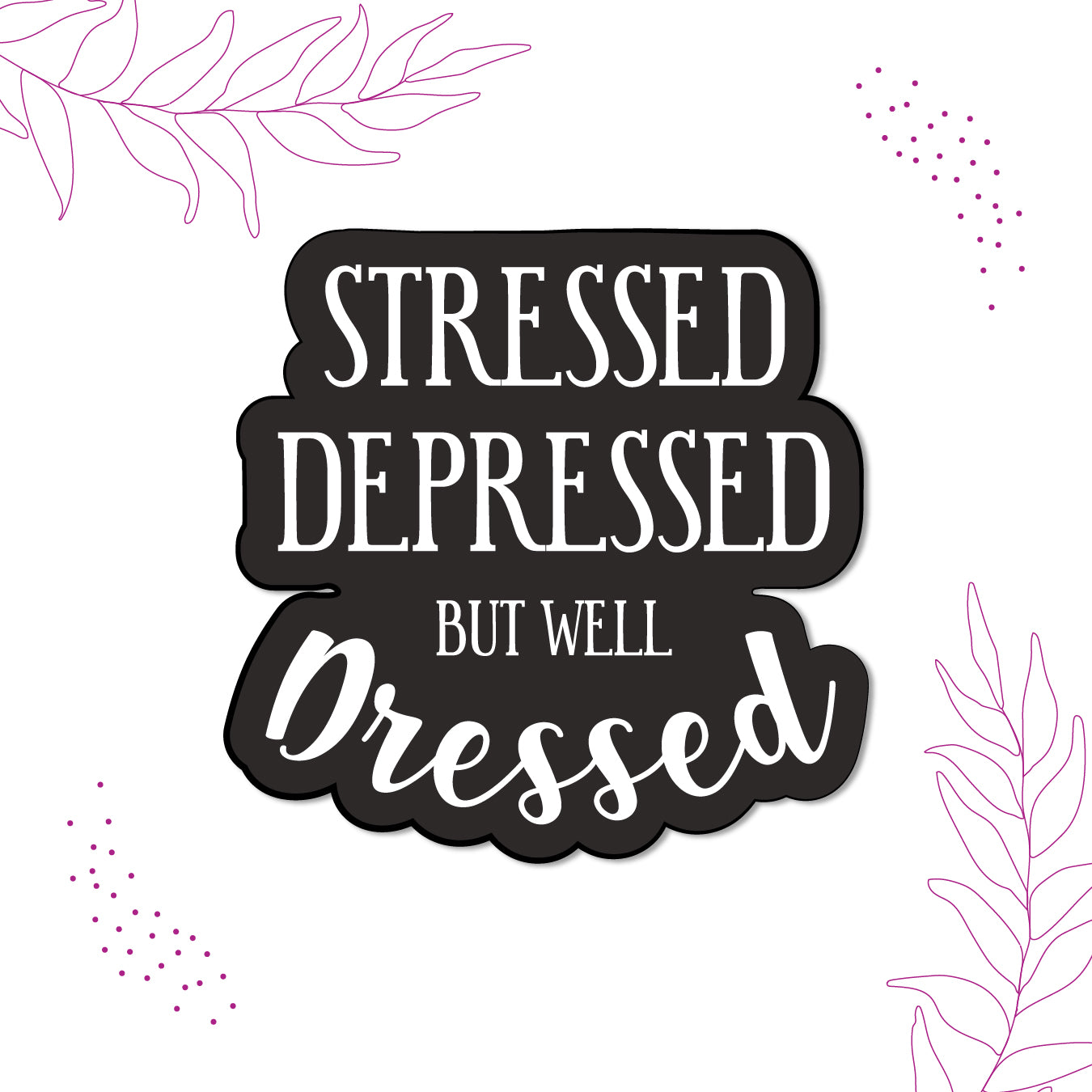 Stylish and humorous decorative magnet.