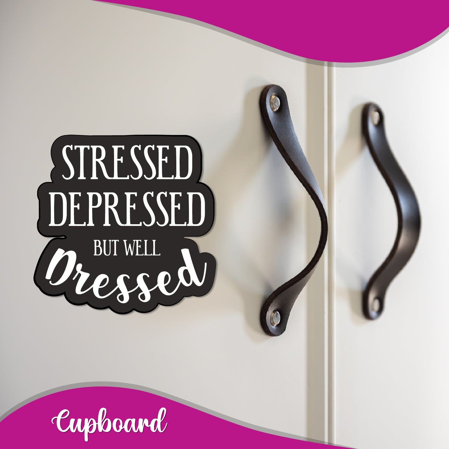 Black and white funny quote fridge magnet.