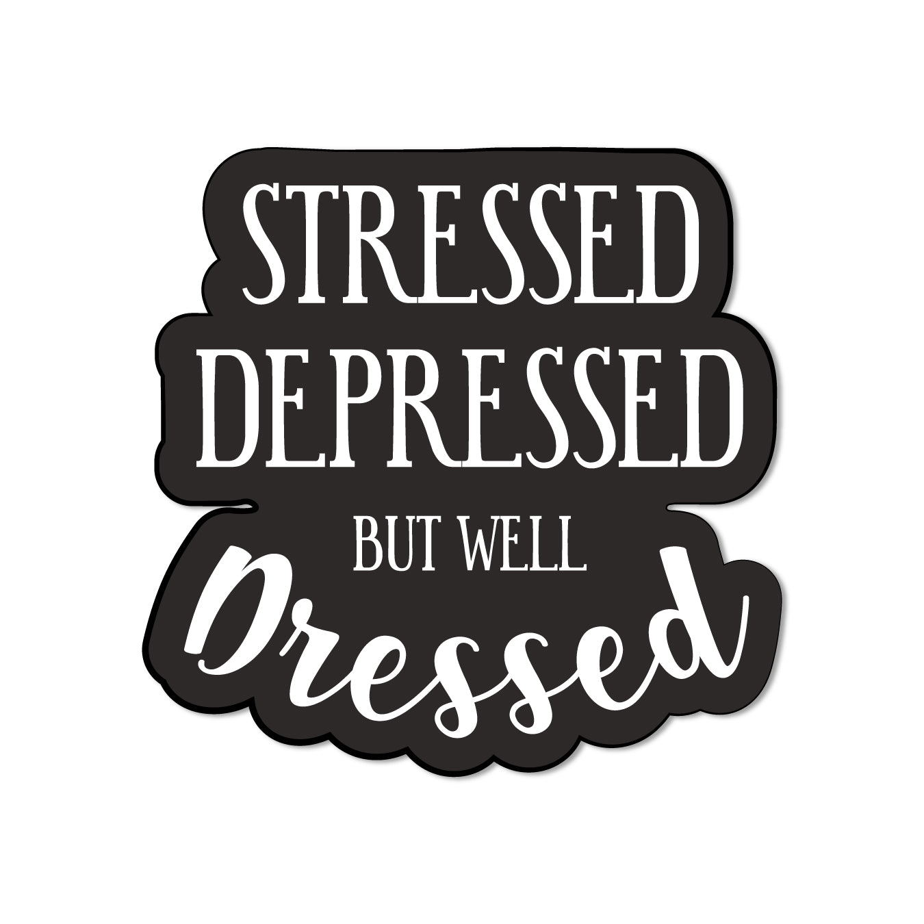 Relatable and fun quote magnet.