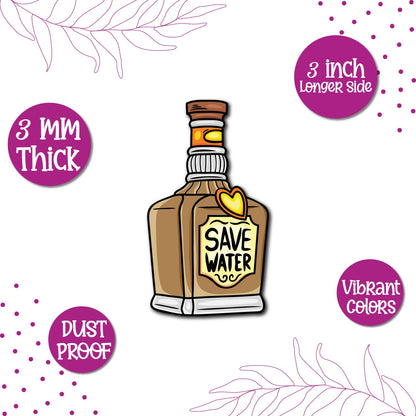 A unique whiskey magnet, perfect for a home bar or gift.