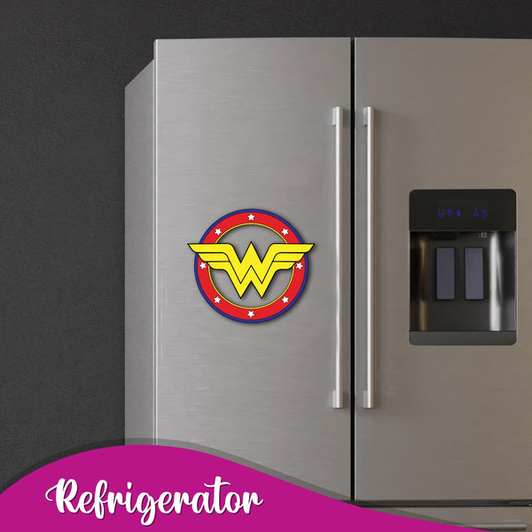 Wonder Woman Wooden Fridge Magnet