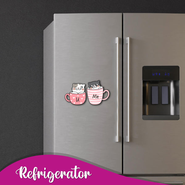 You and Me Wooden Fridge Magnet